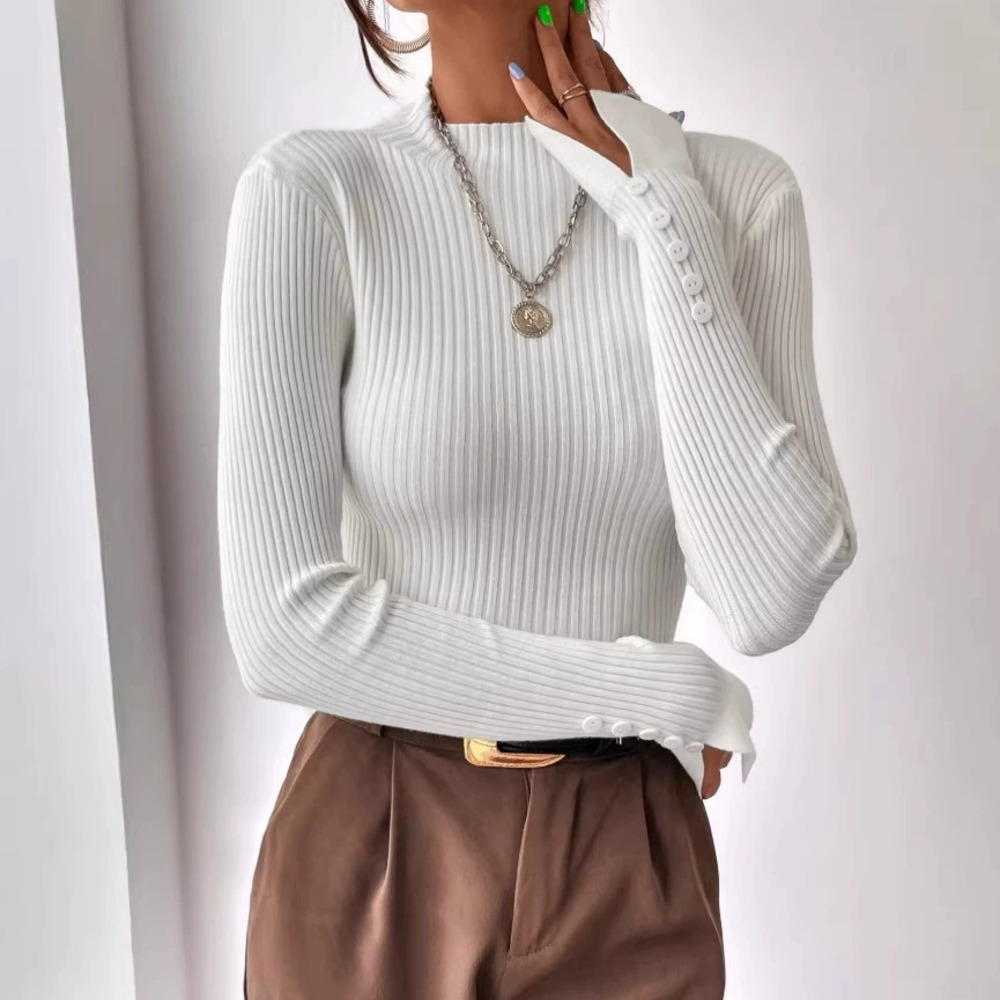 Zara Ribbed Knit Sweater Top Fall Winter Layering